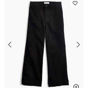 Madewell Black “Emmett Wide-Leg Crop Pants”